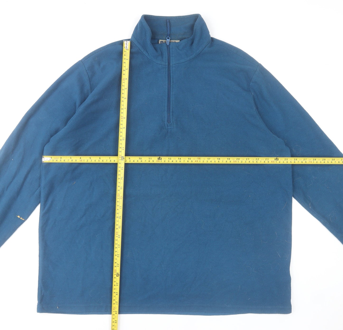 Mountain Warehouse Men's Blue 2XL Fleece 1/4 Zip Pullover Sweatshirt