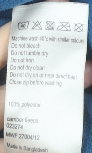 Mountain Warehouse Men's Blue 2XL Fleece 1/4 Zip Pullover Sweatshirt