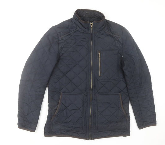 Womens UK Size S Regular Joules Blue Polyester Jacket