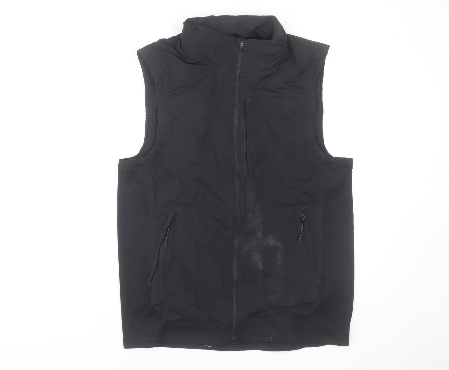 Nike Men’s Black Softshell Bodywarmer Gilet Size S Lightweight Zip Vest