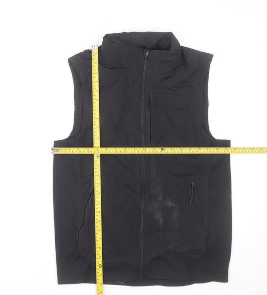 Nike Men’s Black Softshell Bodywarmer Gilet Size S Lightweight Zip Vest
