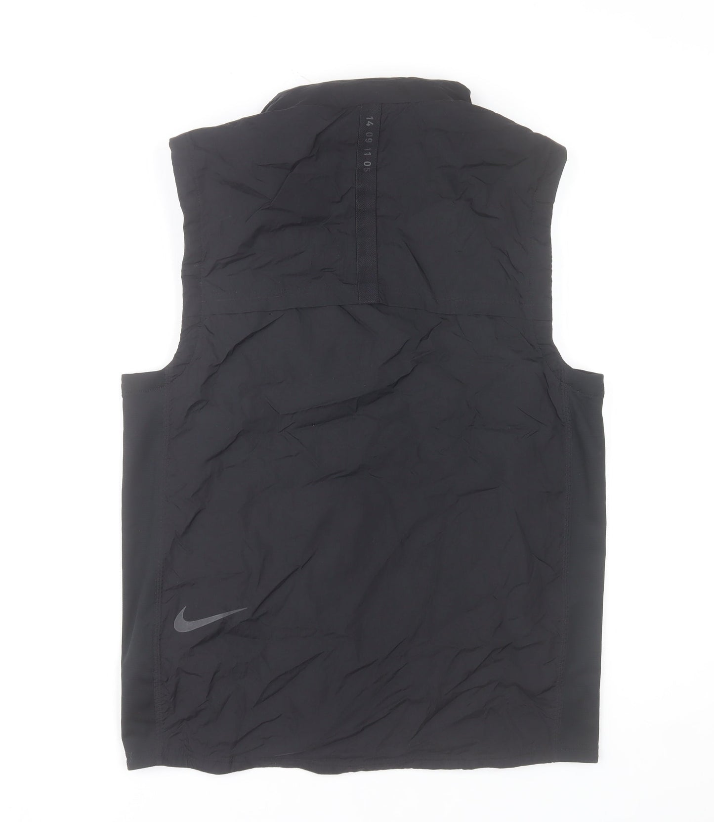 Nike Men’s Black Softshell Bodywarmer Gilet Size S Lightweight Zip Vest