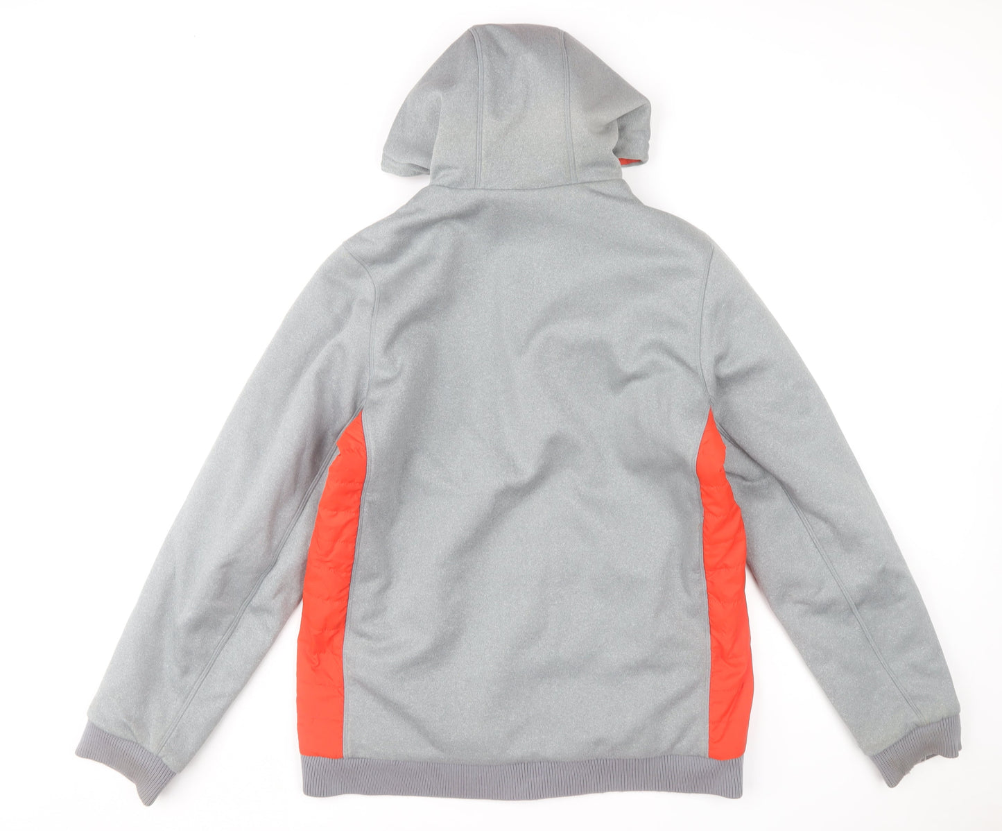 Nike Men's Grey Hooded Full Zip Puffer Jacket Size M Sports Casual