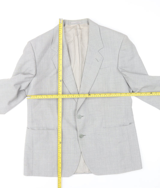 Varteks International Men's Grey Wool Blend 42 Blazer Jacket