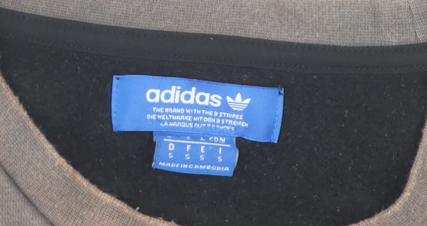 Adidas Men’s Grey Small Pullover Sweatshirt Crew Neck Sportswear