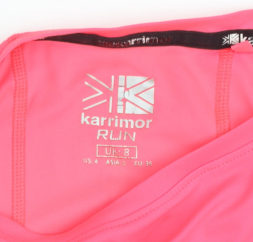 Karrimor Women's Pink Running T-Shirt UK 8 Slim Fit Breathable Sports Top
