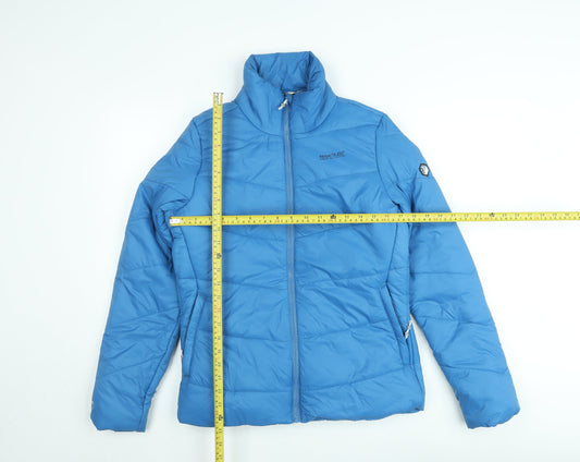 Regatta Womens Blue Puffer Jacket UK 10 Insulated Water Resistant Coat
