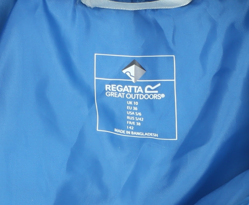 Regatta Womens Blue Puffer Jacket UK 10 Insulated Water Resistant Coat