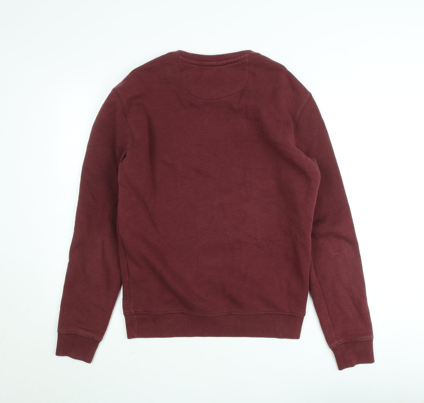 Jack Wills Men's Red Logo Crew Neck Pullover Sweatshirt Size S