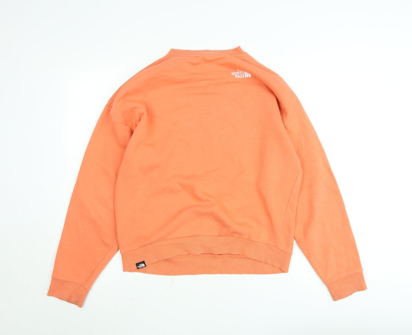 The North Face Unisex Orange Crew Neck Pullover Sweatshirt L