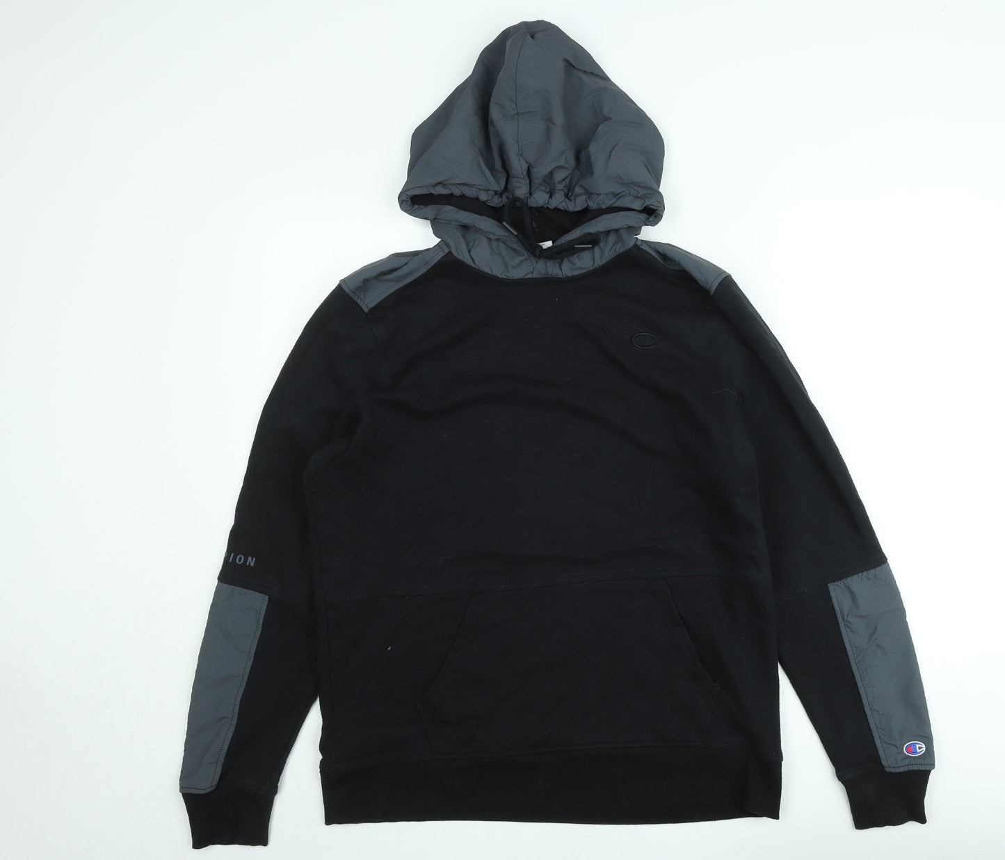 Champion Elite Men's Black & Grey Pullover Hoodie Size L