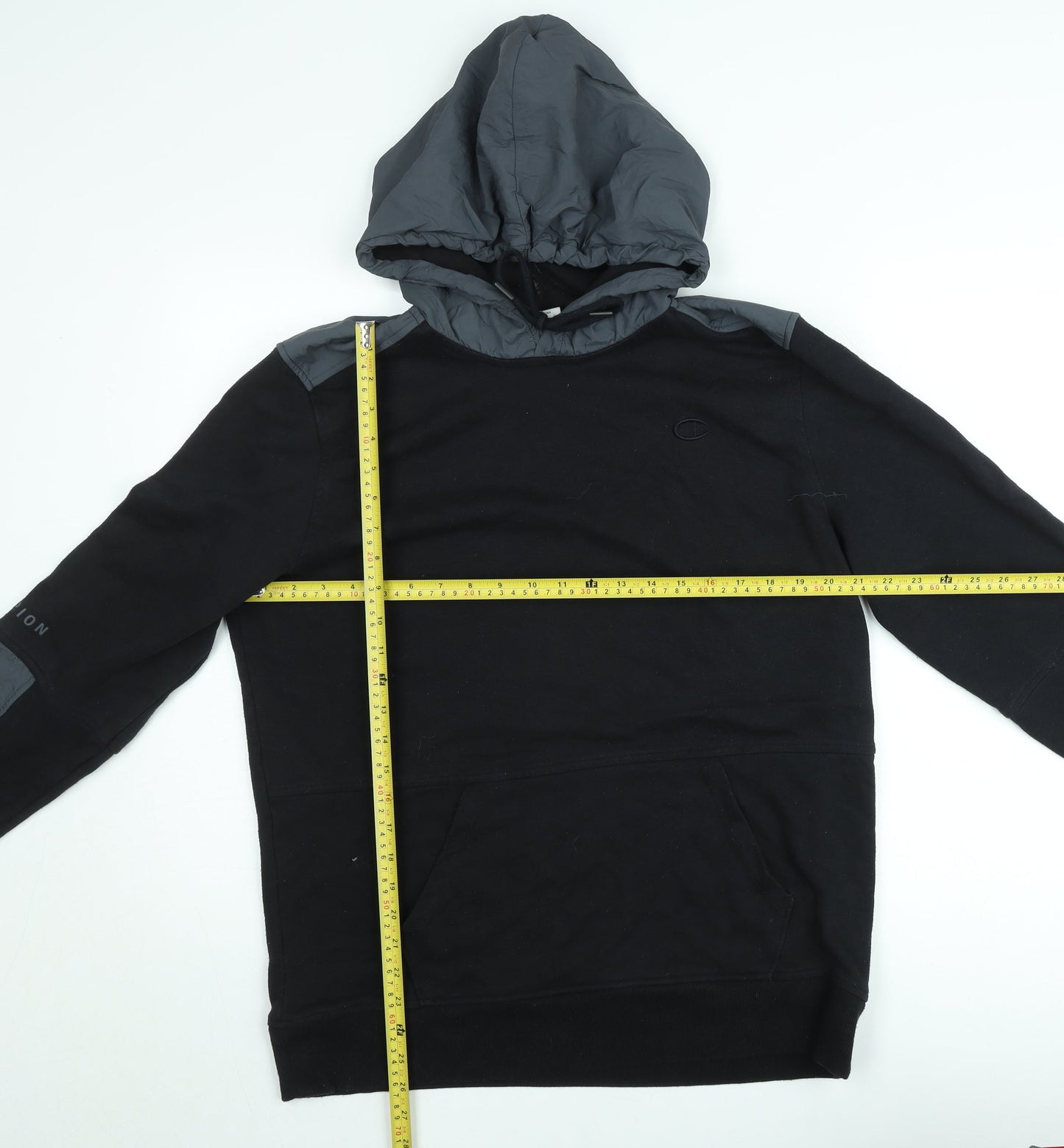 Champion Elite Men's Black & Grey Pullover Hoodie Size L