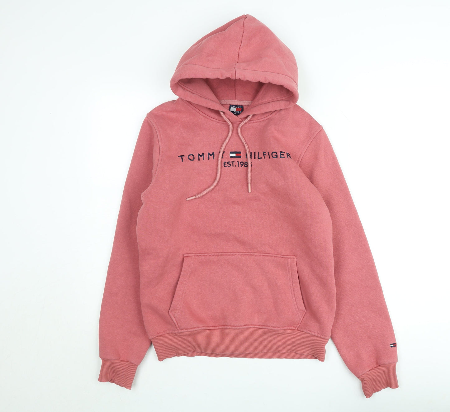 Tommy Hilfiger Women's Pink XL Pullover Hoodie Cotton Blend
