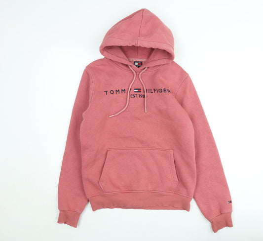 Tommy Hilfiger Women's Pink XL Pullover Hoodie Cotton Blend