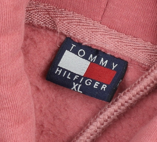 Tommy Hilfiger Women's Pink XL Pullover Hoodie Cotton Blend