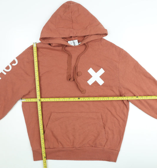 Collusion Women’s Brown Pullover Hoodie S Hooded Casual Sweatshirt