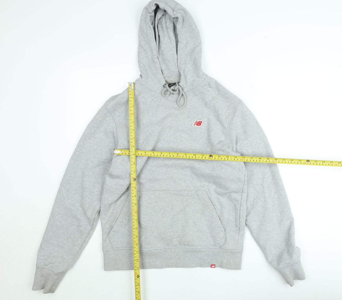 New Balance Men's Grey Pullover Hoodie Size S Cotton Blend