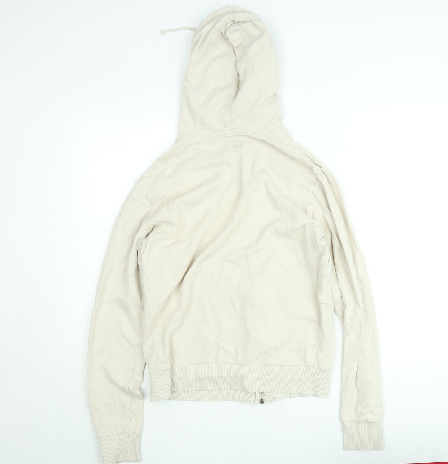 Jack & Jones Men Beige Full Zip Hoodie M Regular Fit