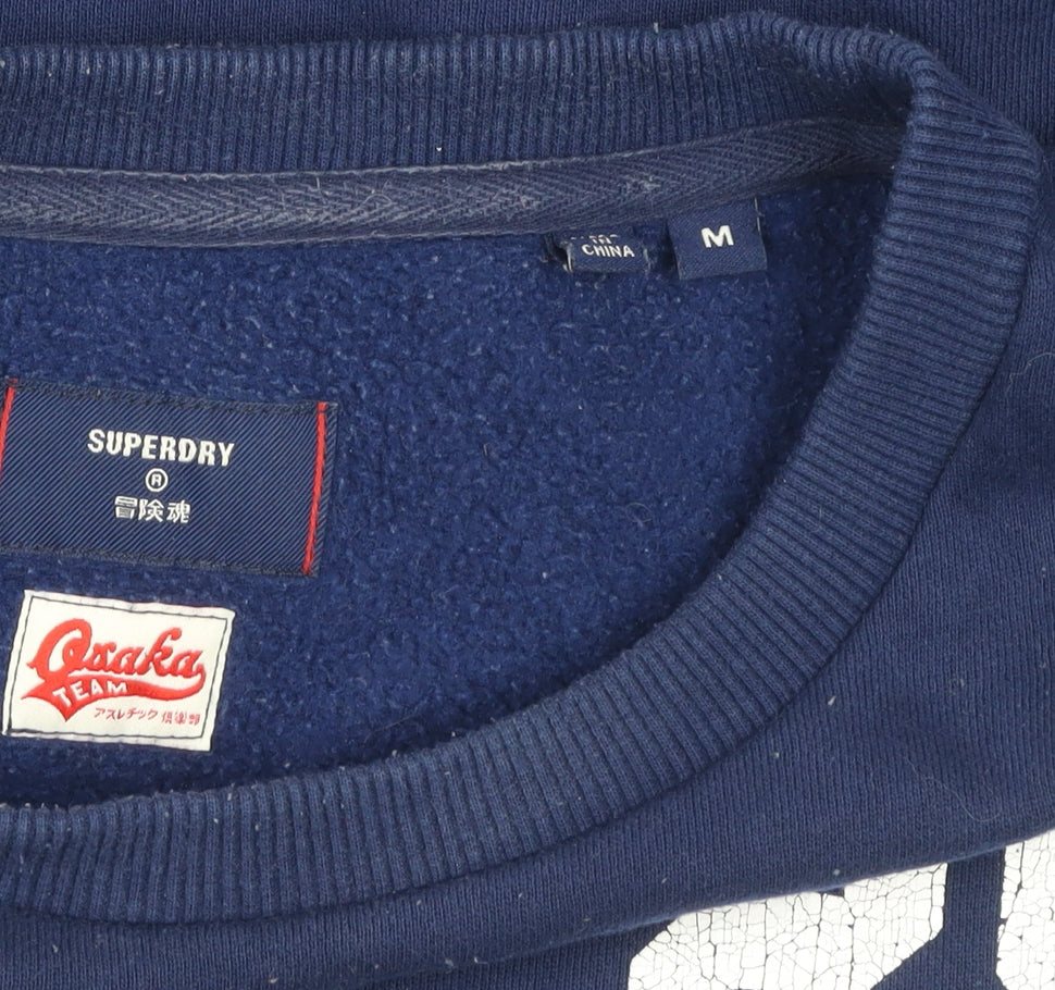 Superdry Men's Blue Graphic Pullover Sweatshirt Size M