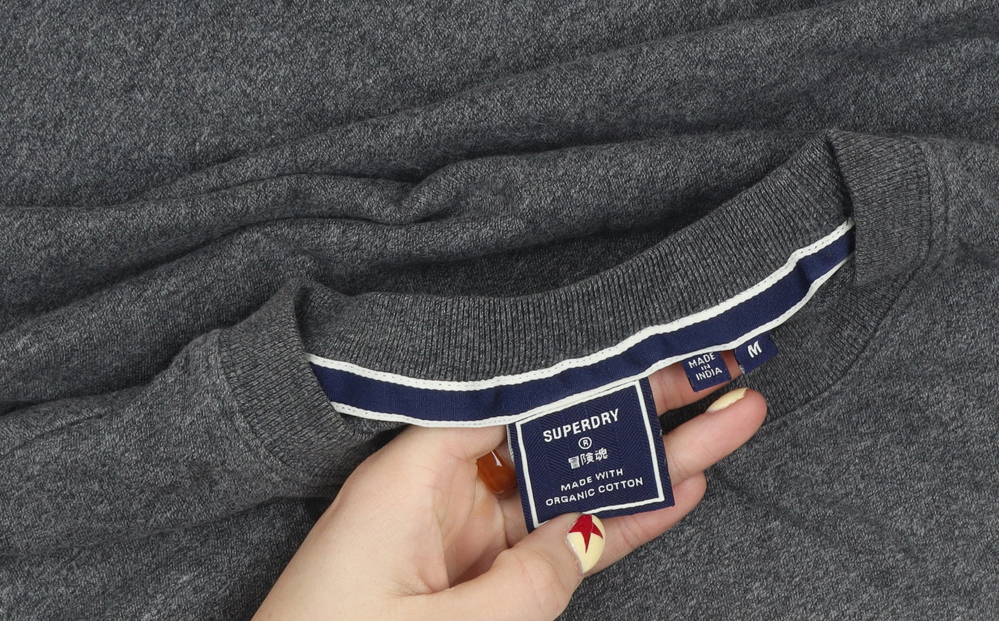 Superdry Men's Grey Organic Cotton Short Sleeve T-Shirt M