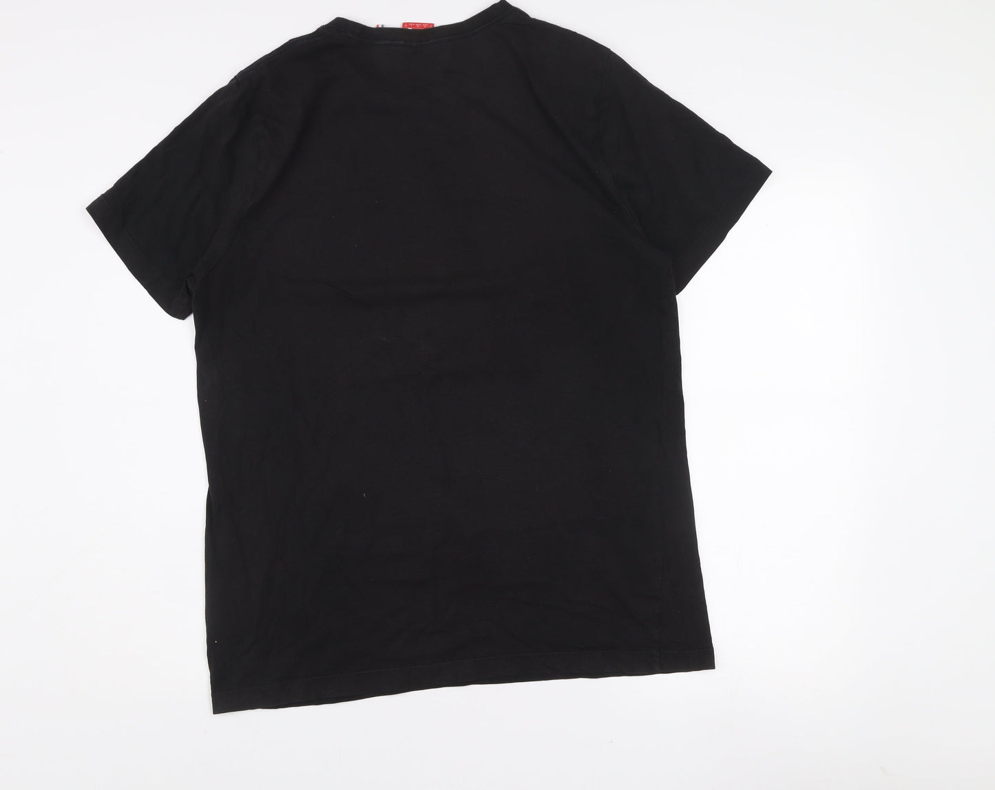 Puma Men's Black Graphic Logo Cotton T-Shirt Size L