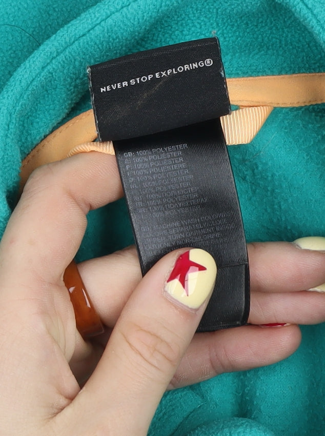 The North Face Teens Green Fleece Full Zip Jacket Size L