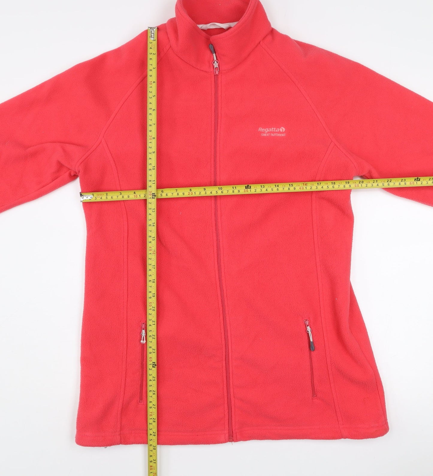 Regatta Womens Red Fleece Full Zip Outdoor Jacket UK 16