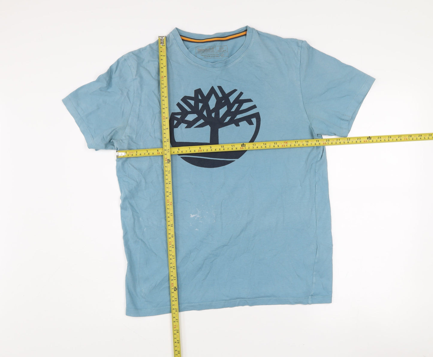 Timberland Men's Blue Cotton Graphic Print T-Shirt Size S