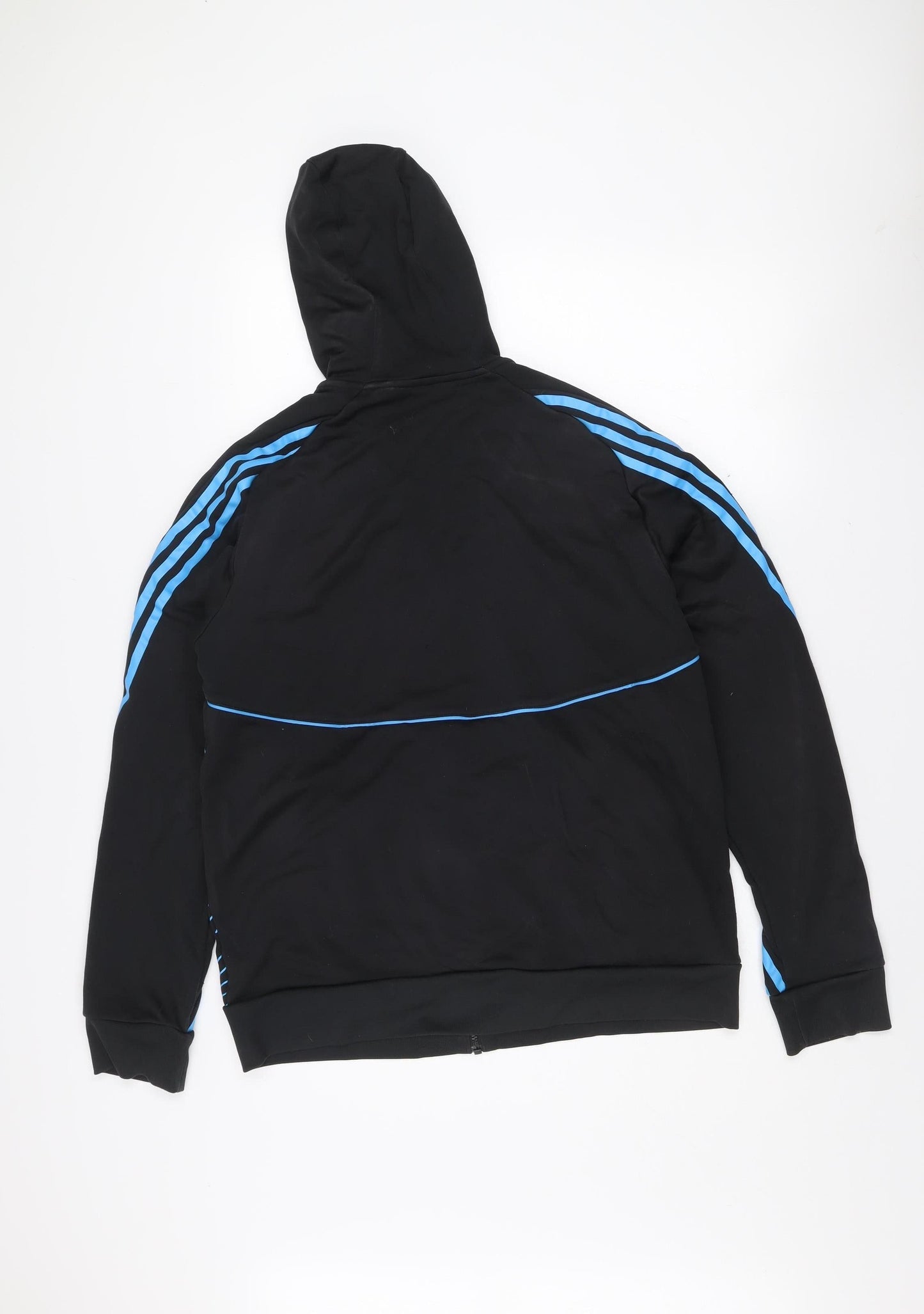 adidas Mens Black Blue F50 Hooded Full Zip Sports Jacket L