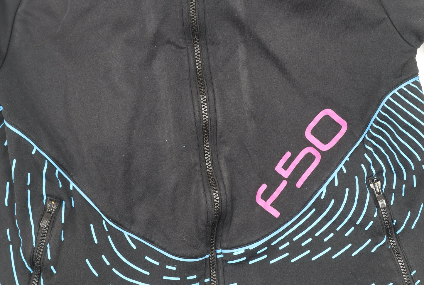 adidas Mens Black Blue F50 Hooded Full Zip Sports Jacket L