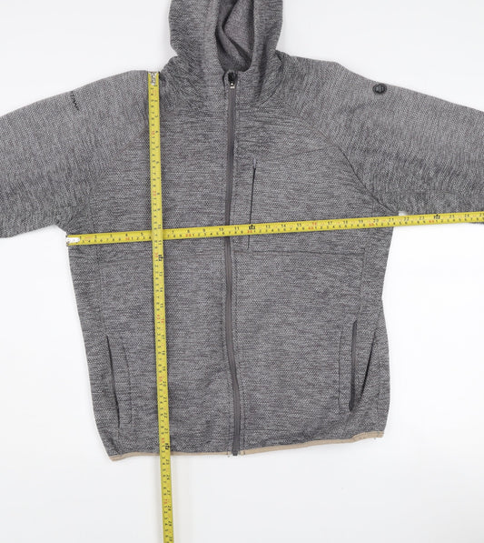 Trespass Men's Grey Hooded Full Zip Fleece Jacket Size S