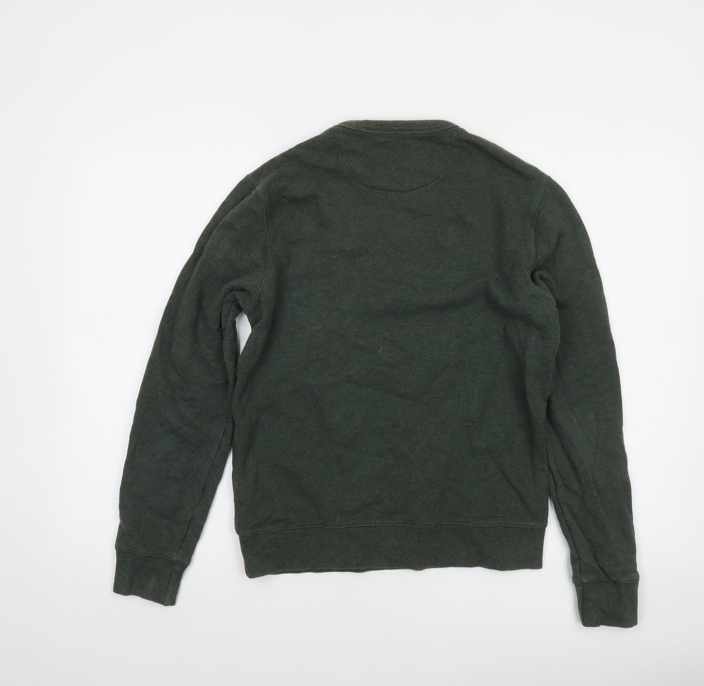 Farah Men's Green Crew Neck Cotton Sweatshirt Size S