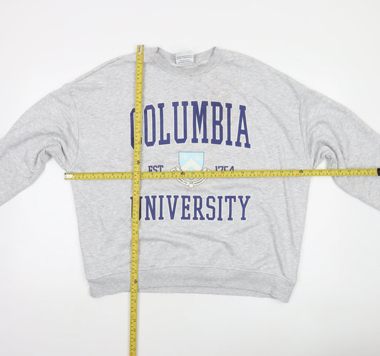 Columbia University Grey Graphic Sweatshirt Women S Crew Neck Pullover