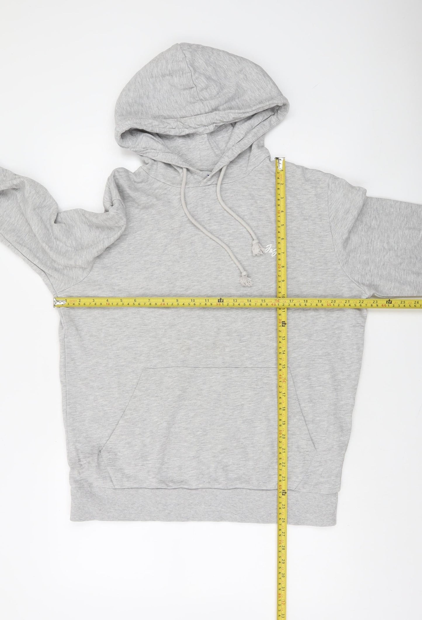 Jack & Jones Mens Grey XL Pullover Hoodie Cotton Blend