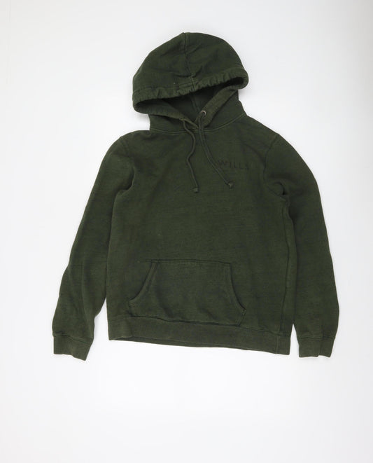 Jack Wills Women's Green Pullover Hoodie Size 14 Relaxed Fit