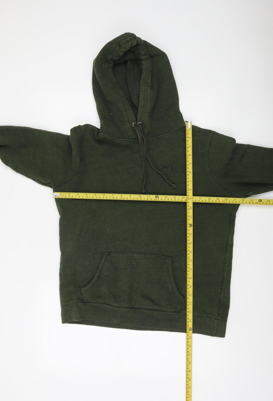 Jack Wills Women's Green Pullover Hoodie Size 14 Relaxed Fit