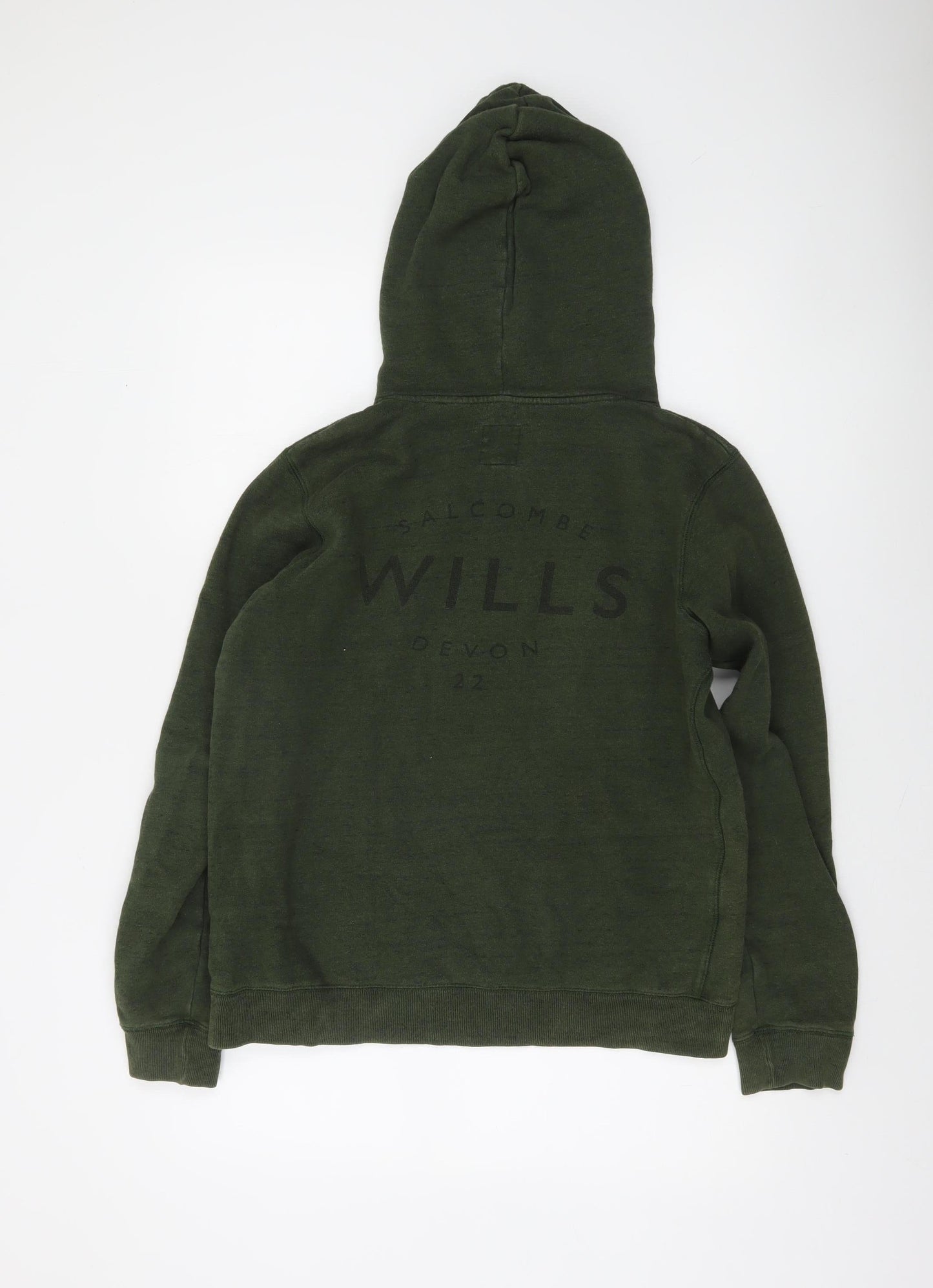 Jack Wills Women's Green Pullover Hoodie Size 14 Relaxed Fit
