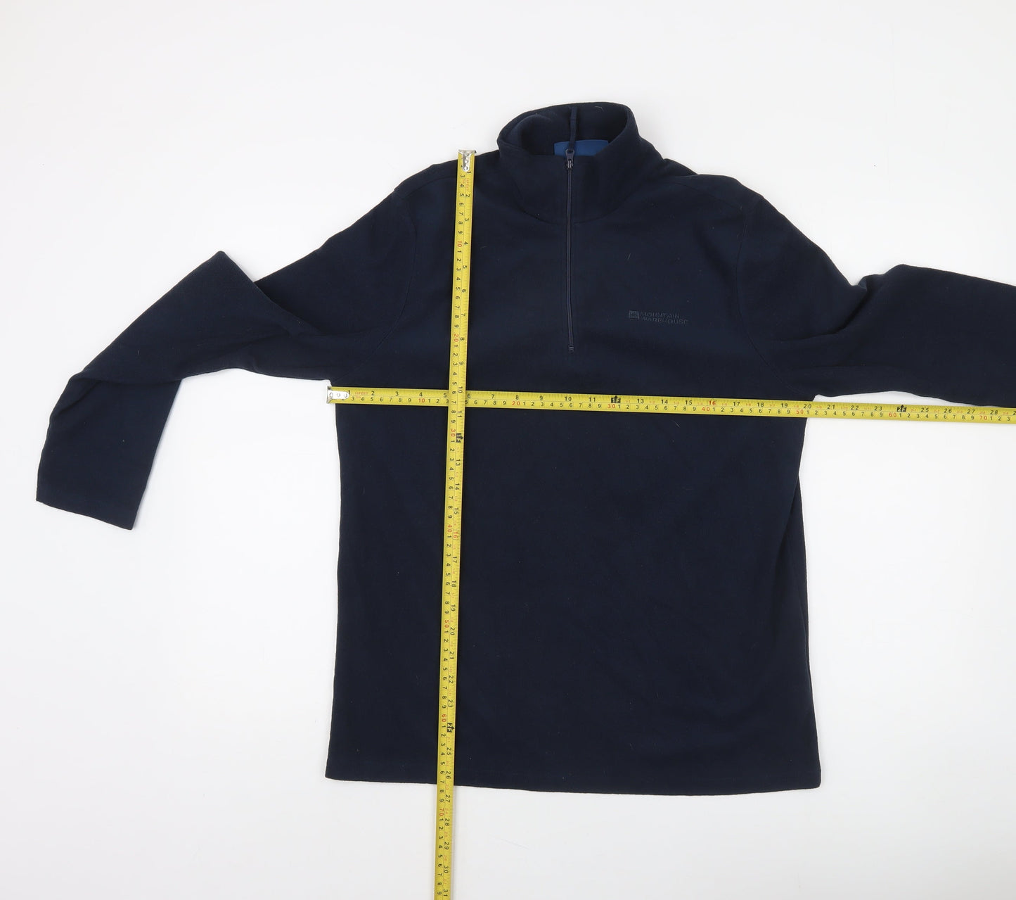 Mountain Warehouse Men's Blue Fleece 1/4 Zip Pullover Sweatshirt S