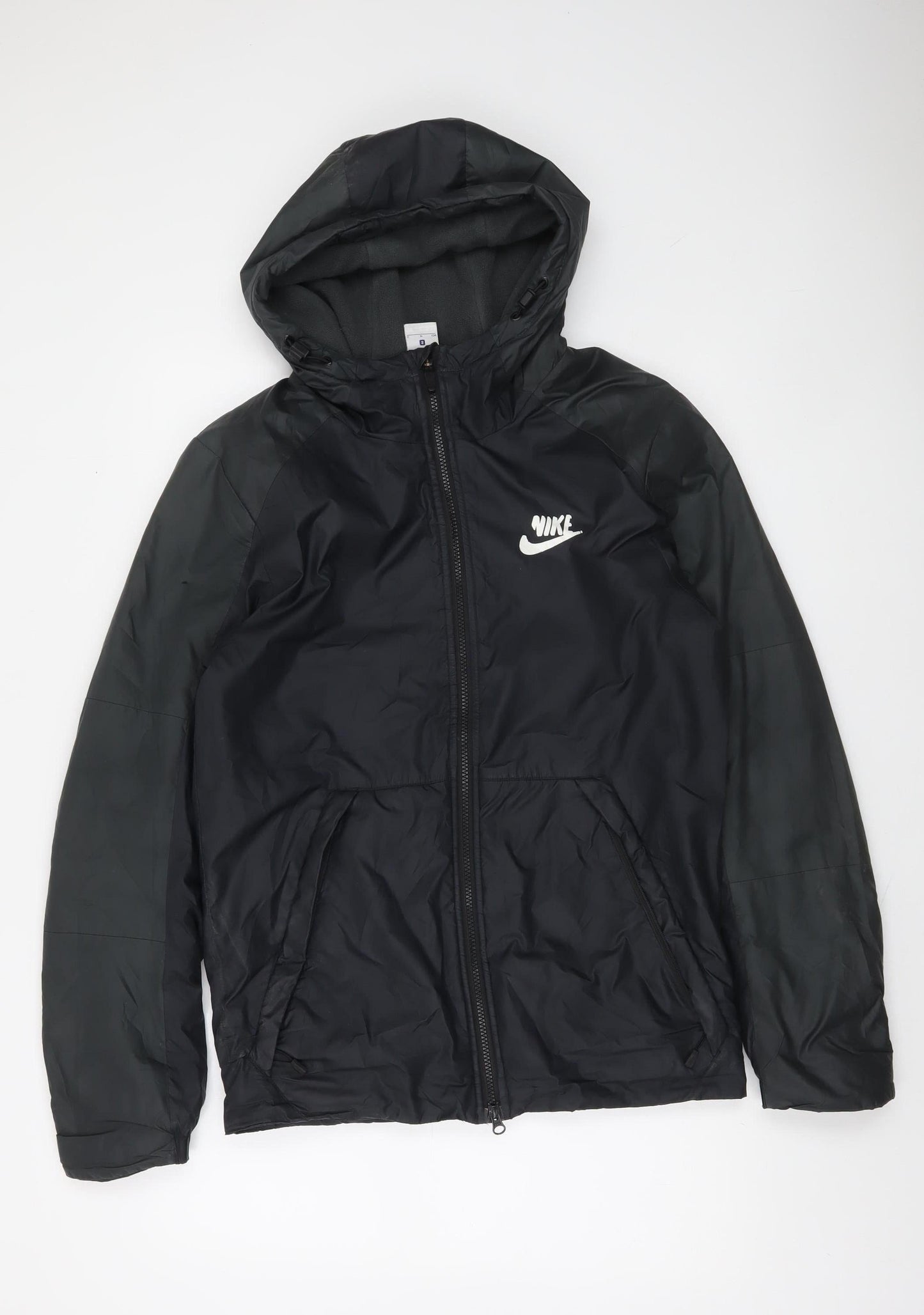 Nike Men's Black Small Hooded Windbreaker Jacket