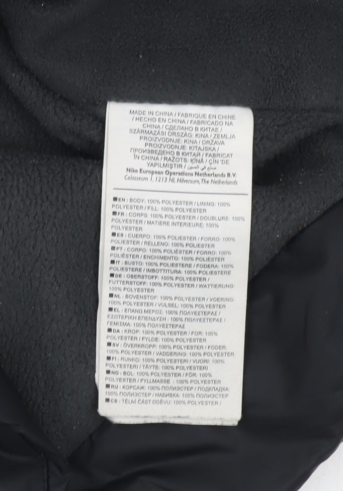 Nike Men's Black Small Hooded Windbreaker Jacket