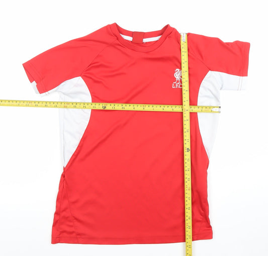 LFC Boys Red Short Sleeve Football Training T-Shirt Size L