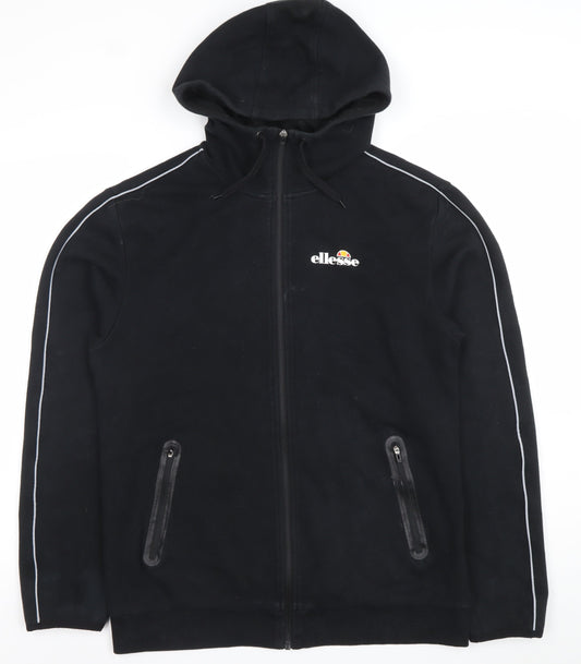 Ellesse Men's Black Full Zip Hoodie Size M Sports Fleece Jacket
