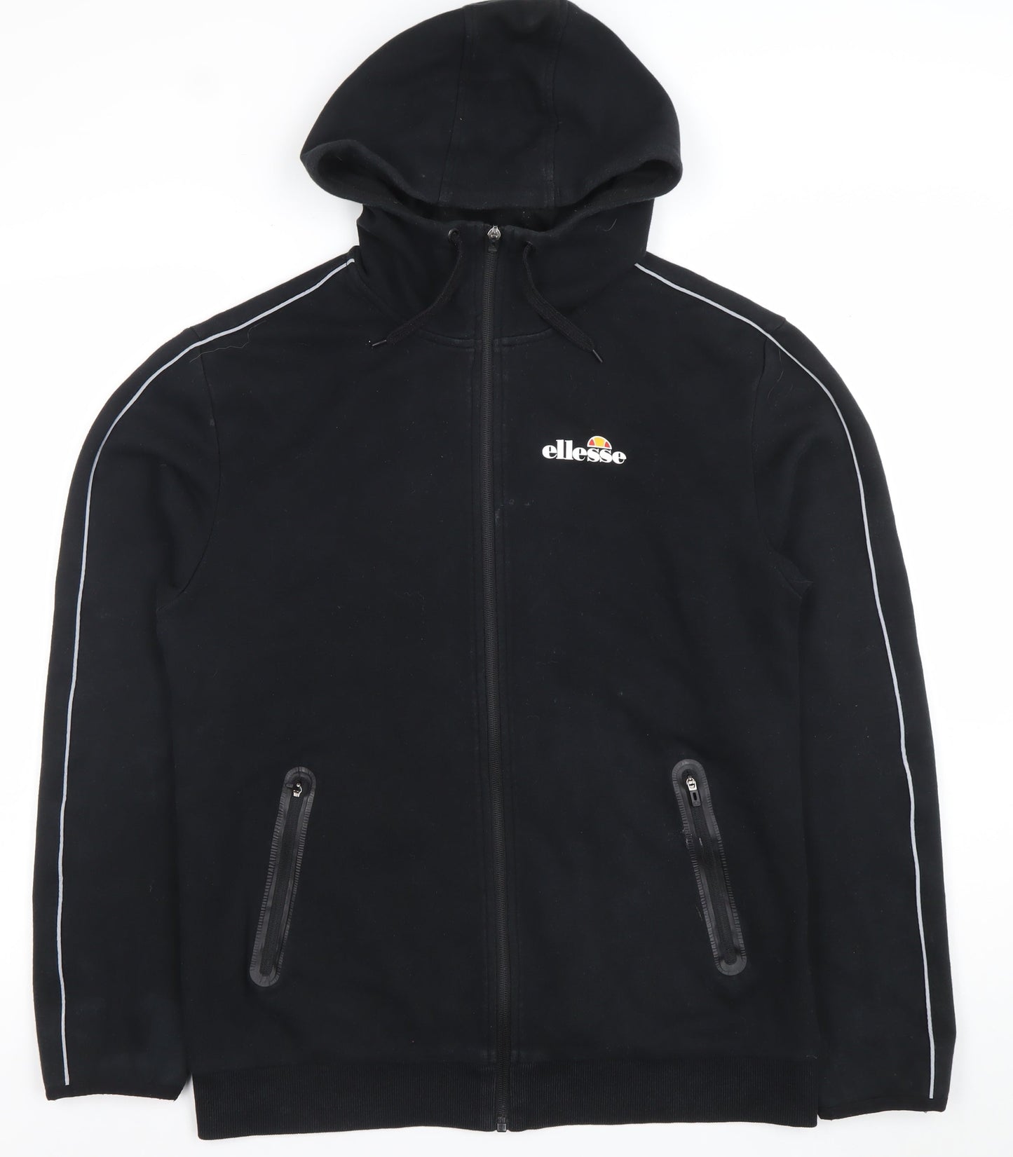 Ellesse Men's Black Full Zip Hoodie Size M Sports Fleece Jacket