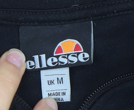 Ellesse Men's Black Full Zip Hoodie Size M Sports Fleece Jacket