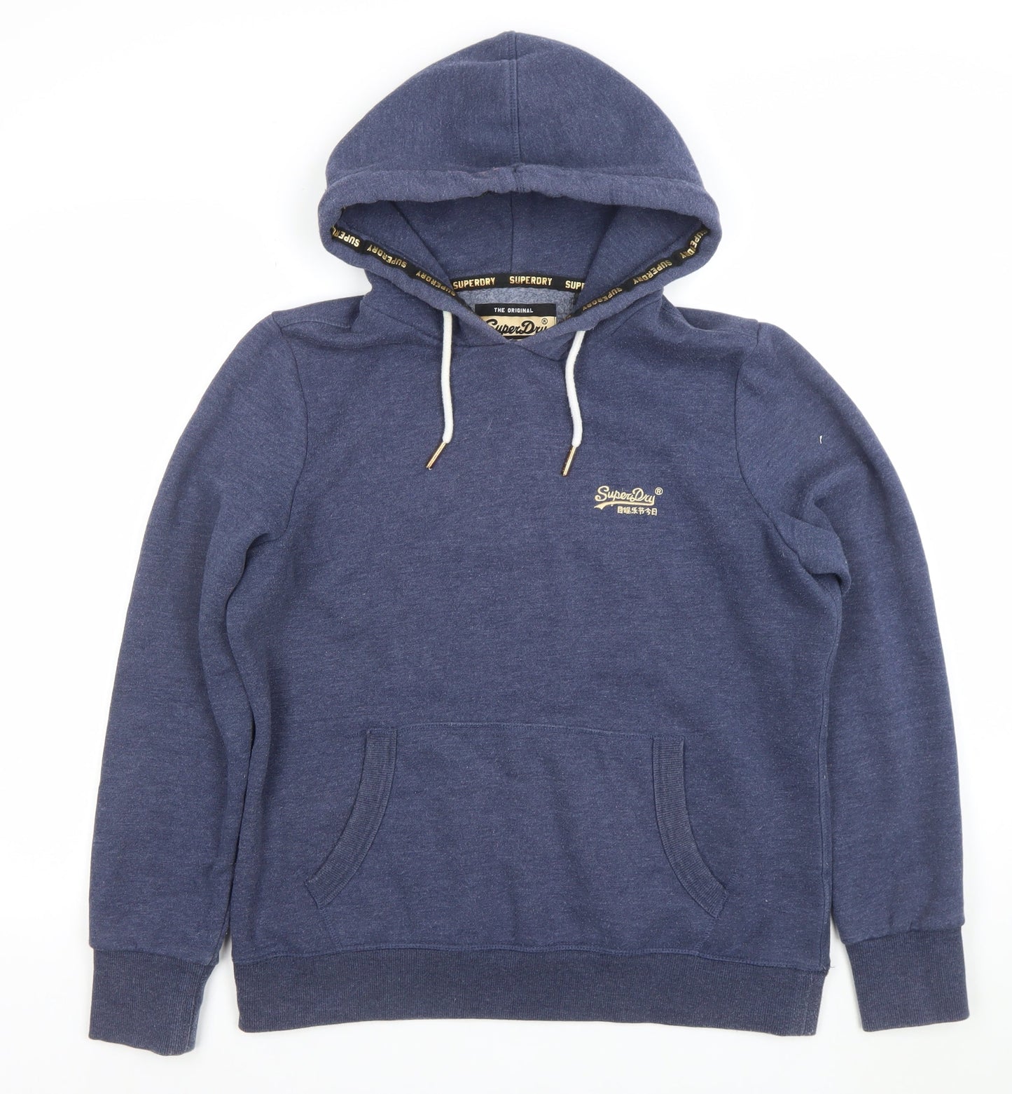 Superdry Women's Blue Pullover Hoodie Size 16 Cotton Blend