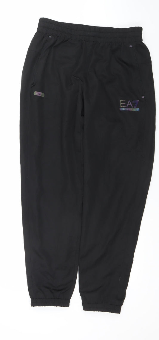 Emporio Armani EA7 Men's Black Jogger Trousers M Lightweight Activewear