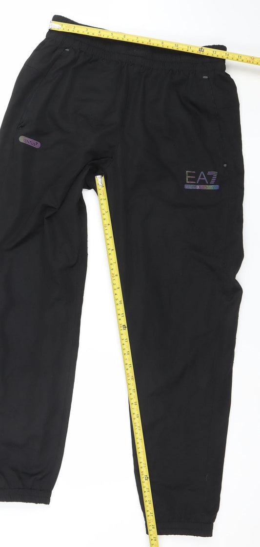 Emporio Armani EA7 Men's Black Jogger Trousers M Lightweight Activewear