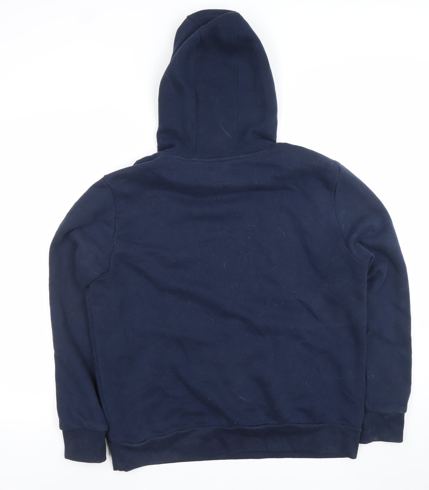Mountain Warehouse Women Navy Hoodie UK 12 Pullover Cotton Blend Graphic Print