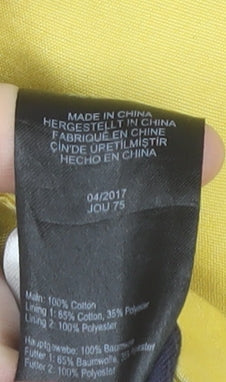 Joules Women Yellow Waterproof Hooded Rain Jacket Size 12