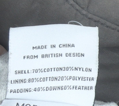 Superdry Mens Brown Small Academy Gilet Hooded Puffer Waistcoat